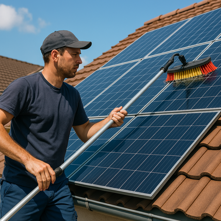 Nettoyage de vos panneaux solaires au printemps